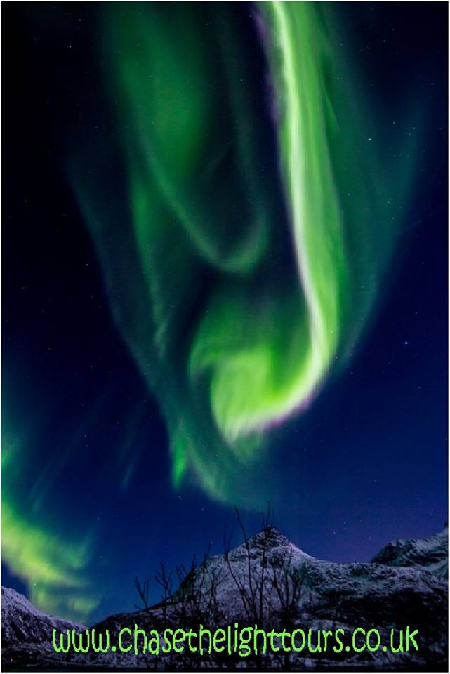 Aurora_2014-01-13_SwirlingDancingGreenRed_byMarianneBergli_Tromso,Norway